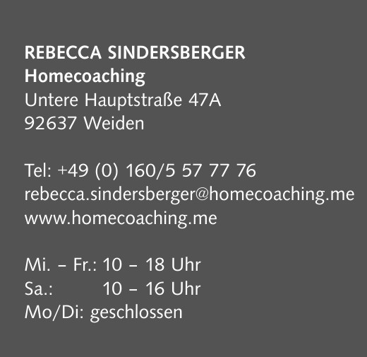 Rebecca Sindersberger Homecoaching Rebecca Sindersberger Homecoaching
